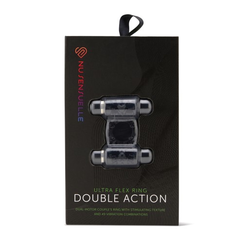 Nu Sensuelle Double Action Cockring - Black