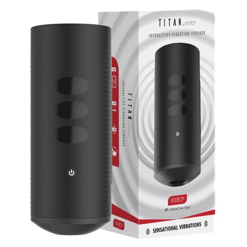 Kiiroo TITAN - Interactive Vibrating Stroker - Black