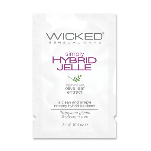 Wicked Sensual Care Simply Hybrid Jelle Lubricant .1 oz
