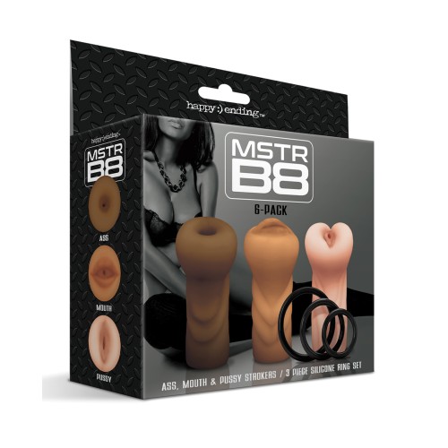Set de Masturbadores MSTR B8 con Anillos C