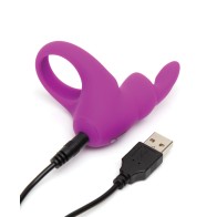 Happy Rabbit Rechargeable Cock Ring - Purple