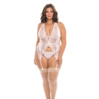 Noah Soft Cup Merrywidow with Garter Straps & G-String - Peach Whip 1X/2X