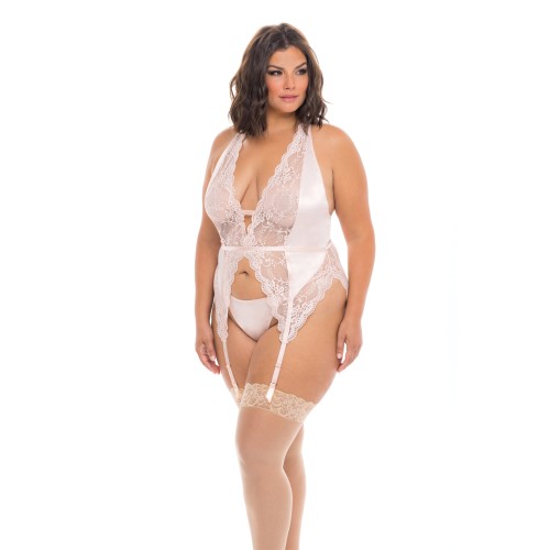 Noah Soft Cup Merrywidow with Garter Straps & G-String - Peach Whip 1X/2X