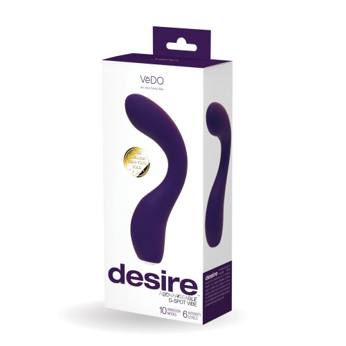 Vibrador VeDo Desire para Punto G - Placer Recargable