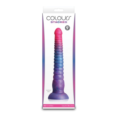 Colours Stacked 9 Inch Dildo Pink Blue