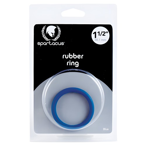 Spartacus 1.5" Rubber Cock Ring - Blue