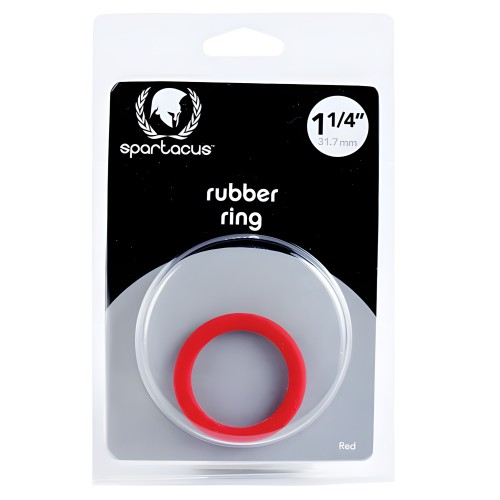 Spartacus 1.25" Rubber Cock Ring - Red