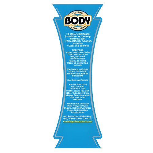 Lubricante a Base de Agua Body Action Ultra Glide - Botella de 2.3 oz
