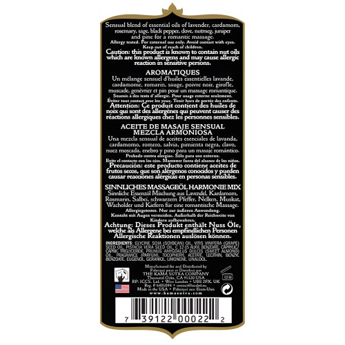 Kama Sutra Aromatic Oil - 8 oz Harmony Blend