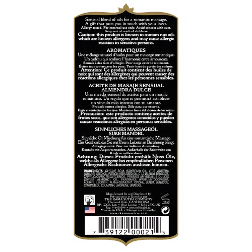 Kama Sutra Aromatic Oil - 8 oz Sweet Almond