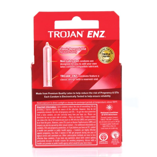 Trojan Enz Non-Lubricated - Box of 3