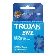 Trojan Enz Lubricated Condoms - Box of 3
