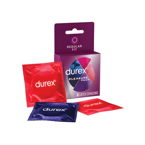 Durex Condoms Pleasure Pack - Box of 3