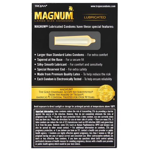 Trojan Magnum Condoms - Box of 12