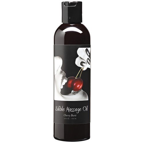 Earthly Body Edible Massage Oil - 8 oz Cherry