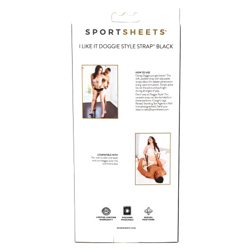 Arnés Sportsheets I Like It Doggie Style - Negro