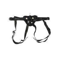 Sportsheets Vibrating Velvet Harness w/Bullet - Black