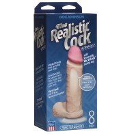 Pene Realista ULTRASKYN de 8" con Testículos - Blanco