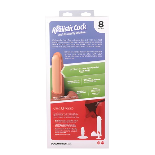 Pene Realista ULTRASKYN de 8" con Testículos - Blanco