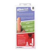 Pene Realista ULTRASKYN de 8" con Testículos - Blanco