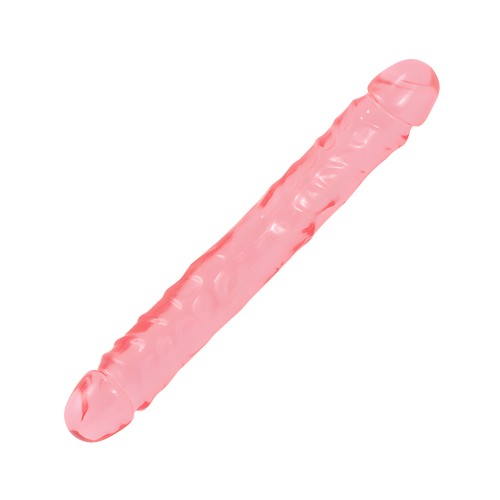 Crystal Jellies 12" Jr. Double Dong - Pink