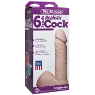 Vac-U-Lock 6" Realistic Attachment - White