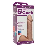 Vac-U-Lock 6" ULTRASKYN Cock & Balls Attch.