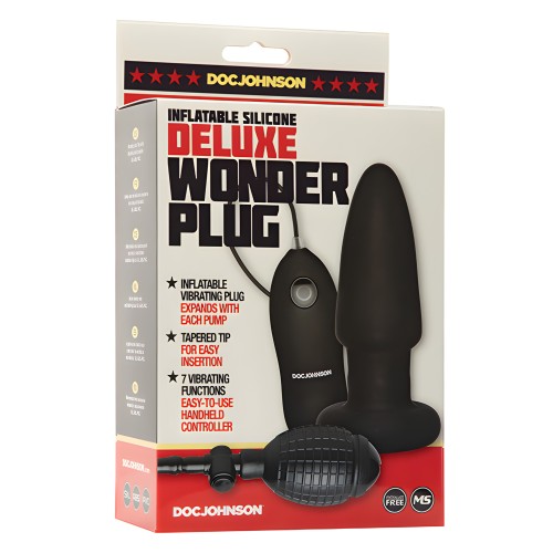 Deluxe Wonder Plug Plug Anal Inflatable Vibrante - Multi Velocidad