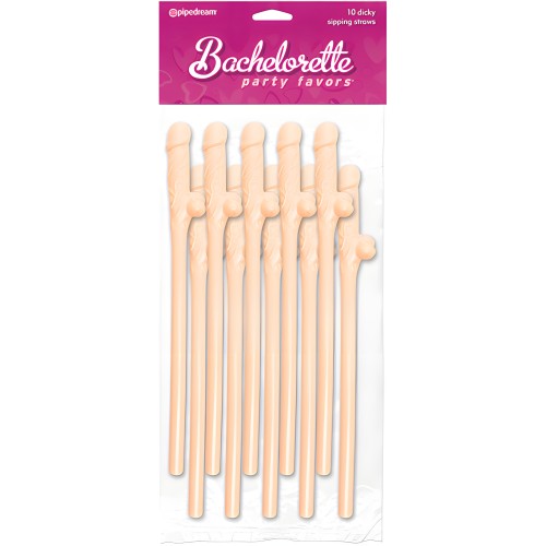 Bachelorette Party Dicky Sipping Straws