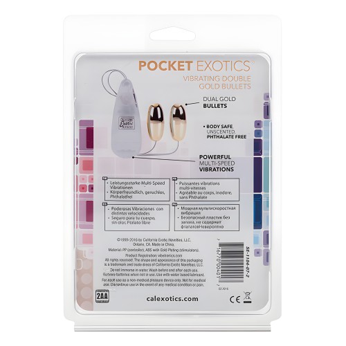 Balas Dobles Doradas Pocket Exotics - Placer Lujoso