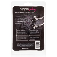 Pinzas de Pezón con Cuentas Plateadas Nipple Play