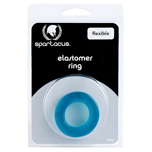 Anillo para el pene Spartacus Elastomer - Azul Metro