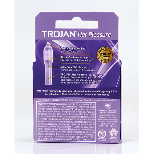 Preservativos Trojan Her Pleasure - Caja de 3