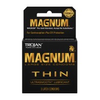 Condones Trojan Magnum Thin - Caja de 3