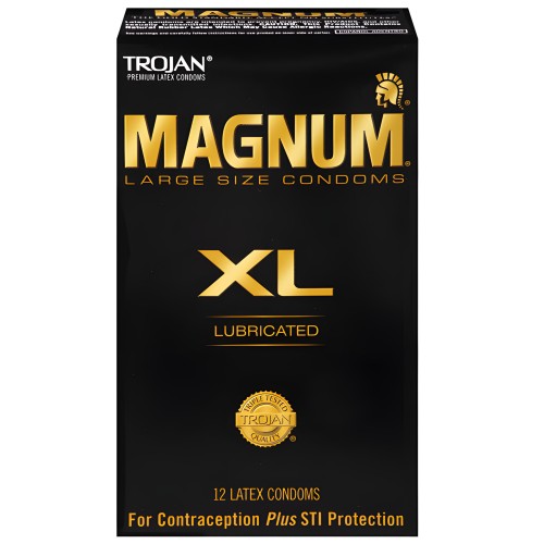 Condones Trojan Magnum XL Lubricados - Caja de 12