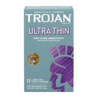 Trojan Ultra Thin Condoms - Box of 12