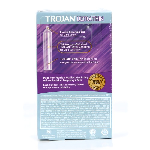 Trojan Ultra Thin Condoms - Box of 12
