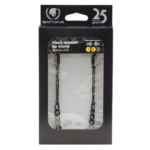Spartacus Adjustable Black Tweezer Nipple Clamps