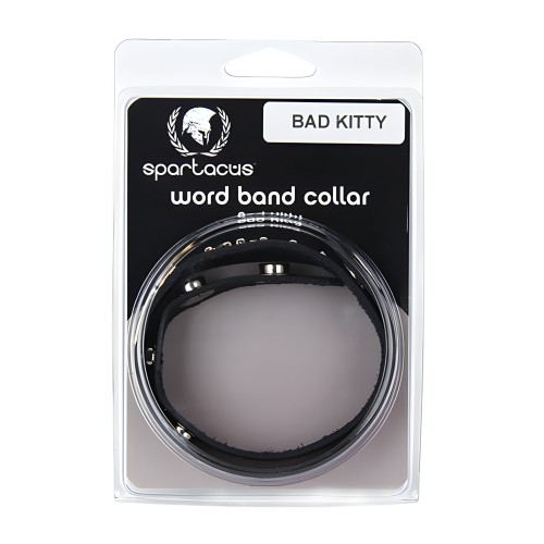 BAD KITTY Leather Collar - Black