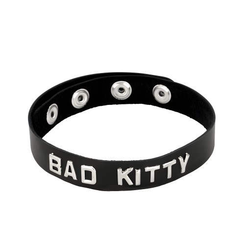 Collar de Cuero BAD KITTY - Negro