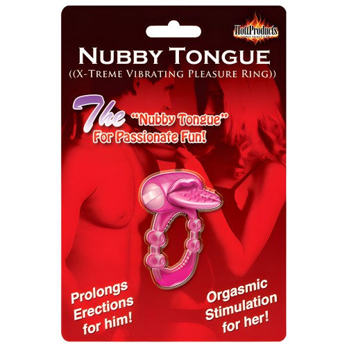 Nubby Tongue Pleasure Ring - Magenta