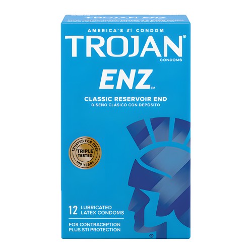 Condones Trojan Enz Lubricados - Protección Confiable