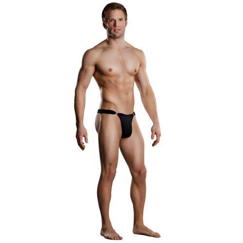 Male Power Bong Clip Thong - Black L/XL