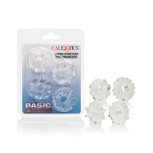 Basic Essentials Rings - Clear Set of 4