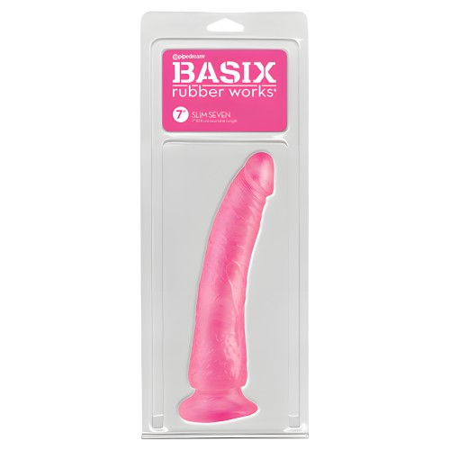 Dong Slim de 7" Basix Rubber Works - Rosa | Basix Rubber Works
