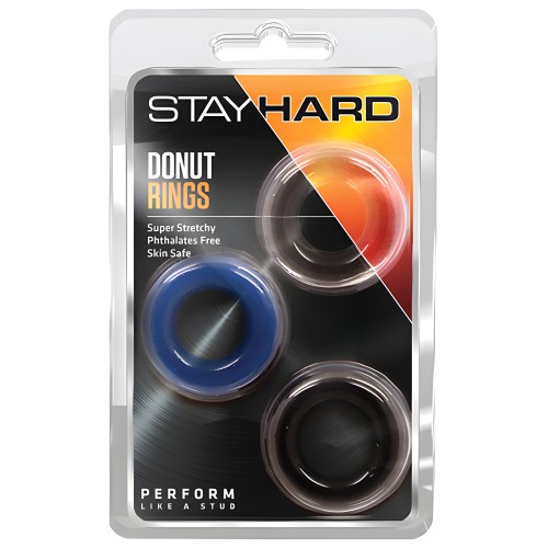 Blush Stay Hard Donut Rings 3 Pack - Multi-Color