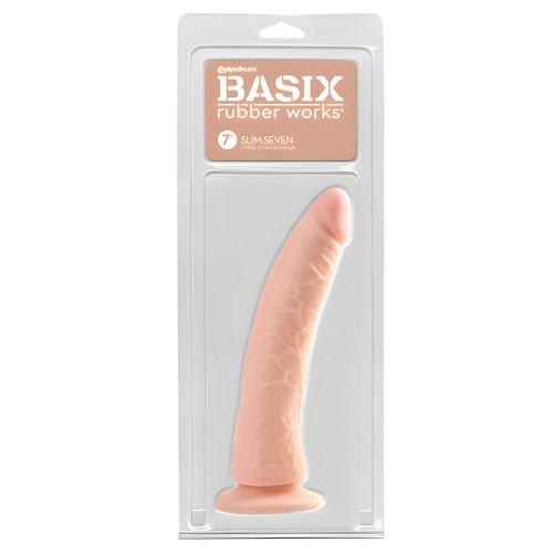Basix Rubber Works 7" Slim Dong - Flesh