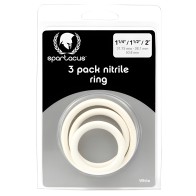 Spartacus Nitrile Cock Ring Set - White
