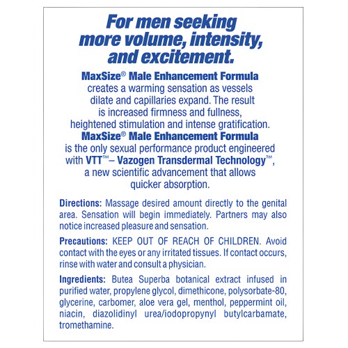 Max Size Male Enhancement Cream