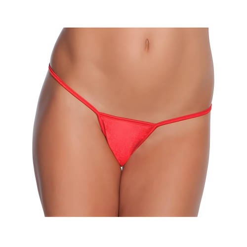 Tanga de Lycra de Talle Bajo Rojo XL